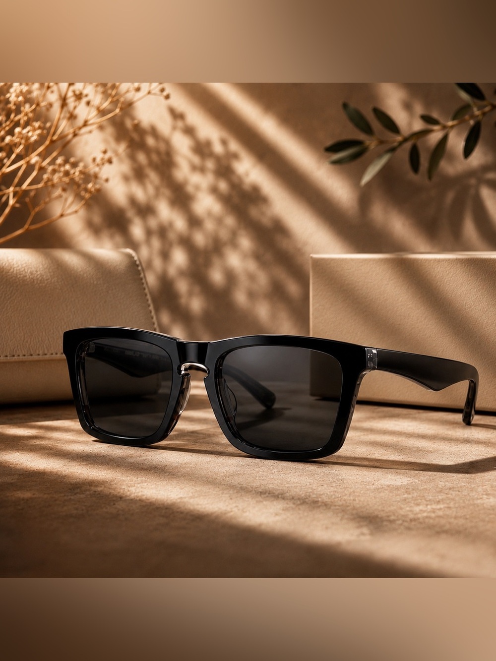 Burberry Black Rectangle Unisex Designer Sunglasses 57 Italy - Picture 3 of 17